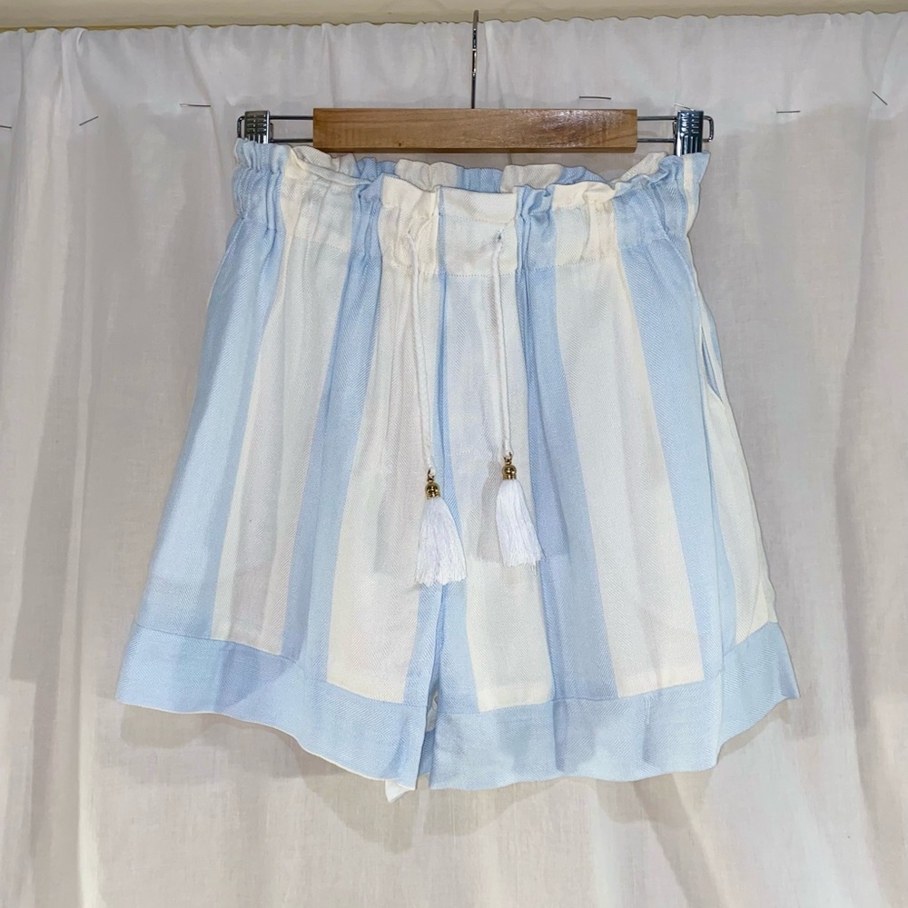 Lauren James Nassau Stripe Paperbag Shorts S